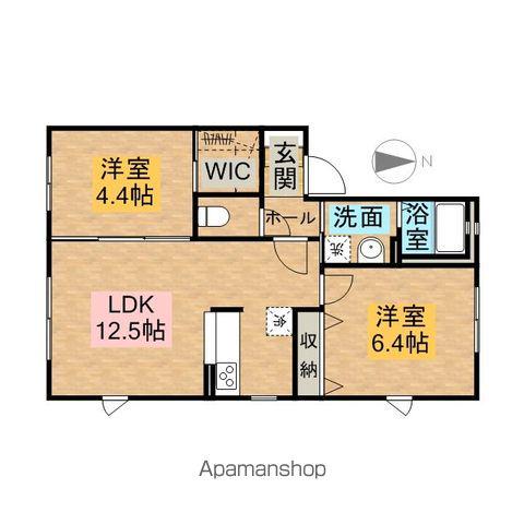 グロース・ダッハⅡ(2LDK/1階)の間取り写真