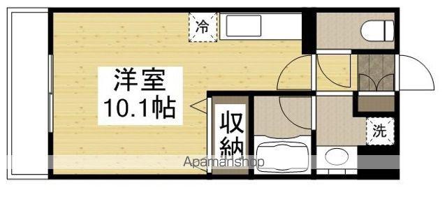 COCO学南町 西棟(ワンルーム/2階)の間取り写真