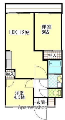 サンライズ清武(2LDK/2階)の間取り写真