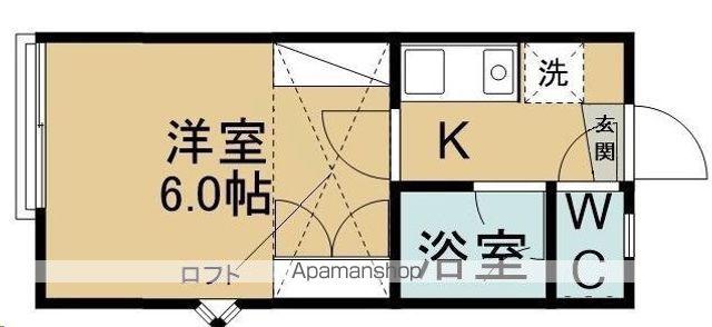 ベルトピア仙台12(1K/2階)の間取り写真