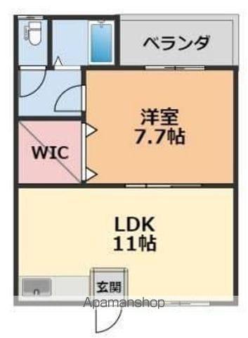 ONE STEP 松前(1LDK/3階)の間取り写真