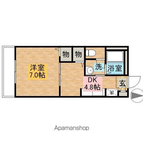 プライムタイムⅠ(1DK/2階)の間取り写真