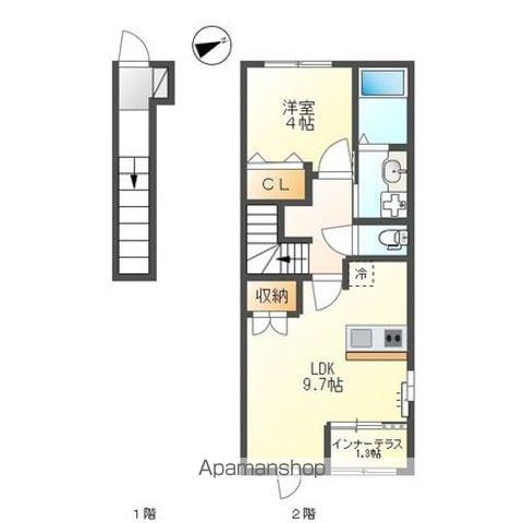 アノ クオーレ(1LDK/2階)の間取り写真