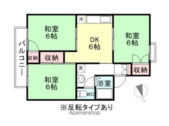 パレーシャル堀川(3DK/2階)の間取り写真