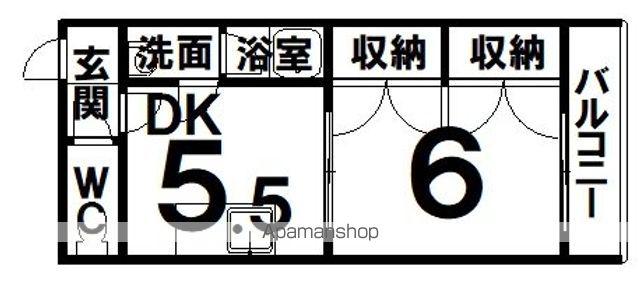 コートフィールド(1DK/2階)の間取り写真