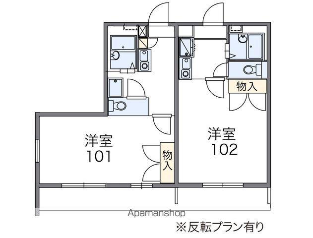 レオパレスクラジュ(1K/1階)の間取り写真