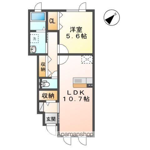 リーベルタース(1LDK/1階)の間取り写真