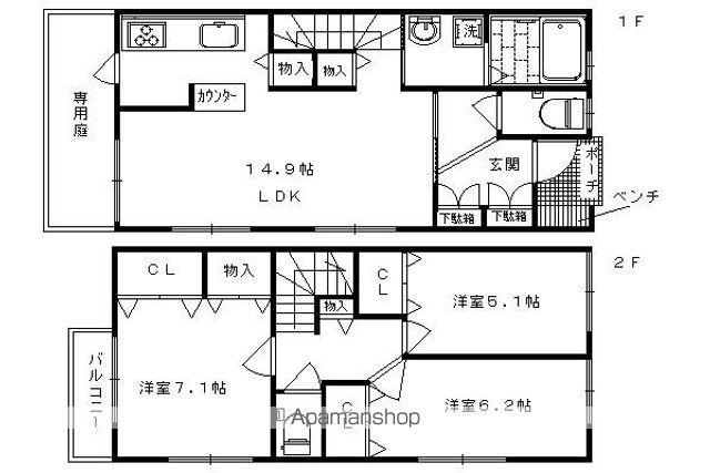 ラ・メゾン・ド嵐山(3LDK)の間取り写真
