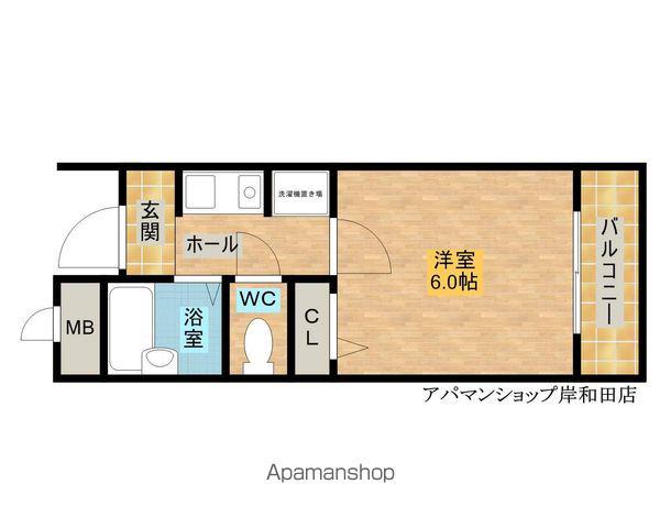 メゾンマスオカ(1K/4階)の間取り写真