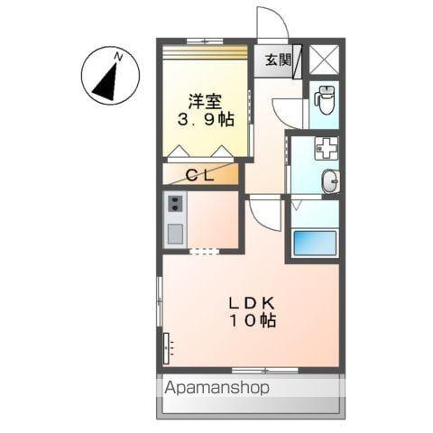 リアン オキダイ(1LDK/2階)の間取り写真