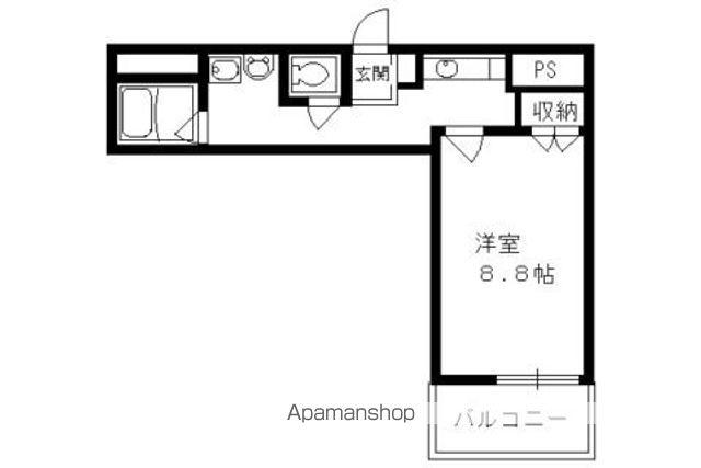 CASA VERDE高辻(1K/9階)の間取り写真