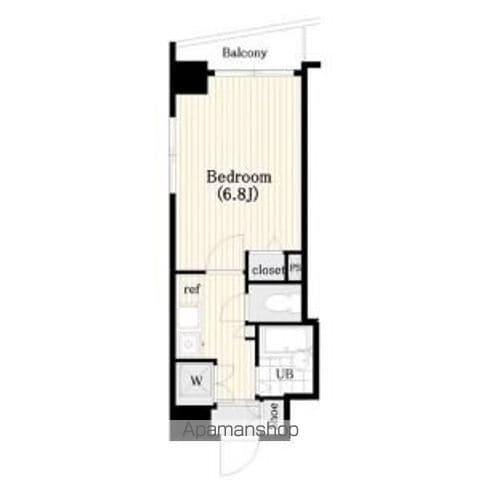 シンシア三軒茶屋太子堂(1K/5階)の間取り写真