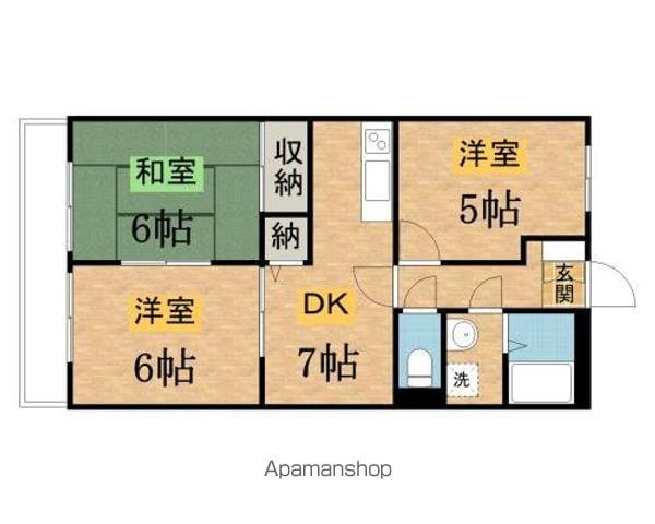 カサベルテ(3DK/2階)の間取り写真