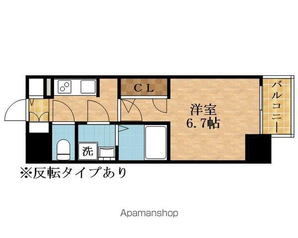 ファーストフィオーレ大阪城イースト(1K/9階)の間取り写真