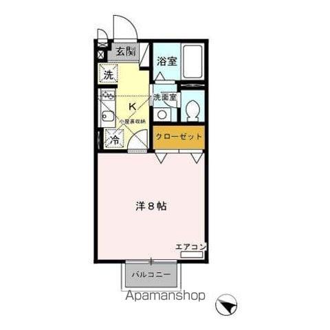 シュヴァルベ北松本(1K/2階)の間取り写真