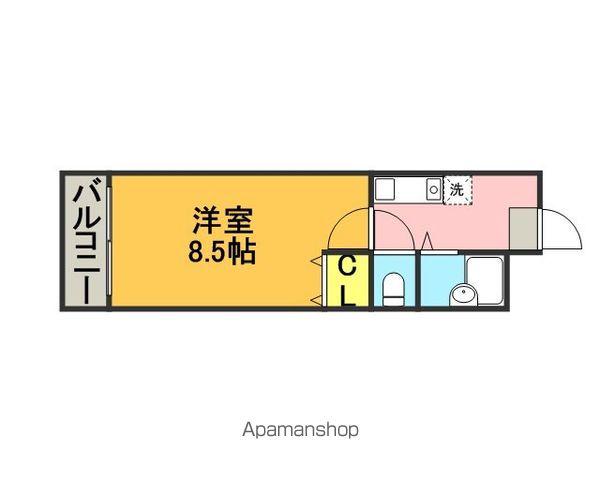 ビジネス・ワン美野島(1K/5階)の間取り写真