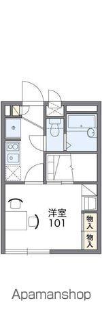 レオパレスHVALA(1K/1階)の間取り写真