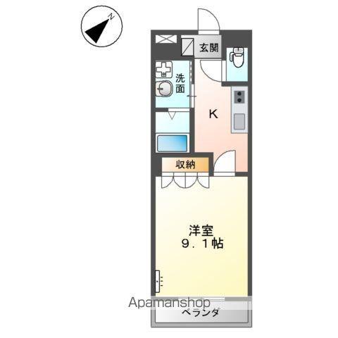 スタイリッシュレジデンスⅡ(1K/2階)の間取り写真
