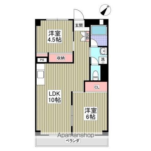 リブレス東浦和 旧東浦和ハイツ(2LDK/2階)の間取り写真