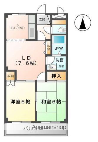 LIXHAMANO(2LDK/3階)の間取り写真