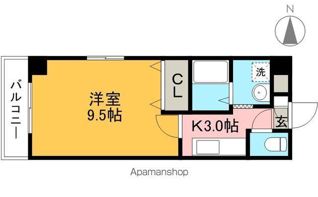WISTARIA21(1K/3階)の間取り写真