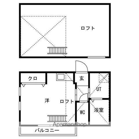 ソレイユ貝塚(ワンルーム/2階)の間取り写真