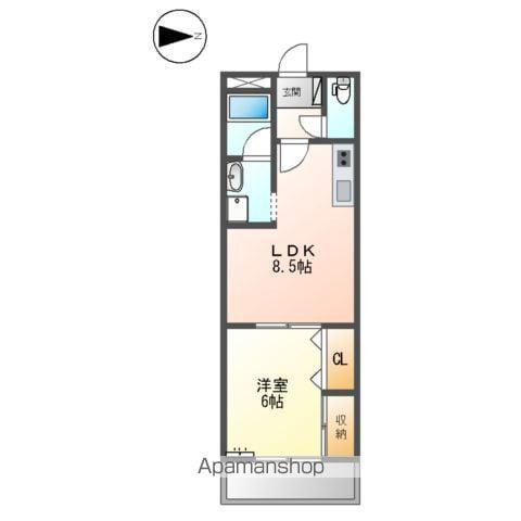 サンシャイン棚橋A(1LDK/2階)の間取り写真