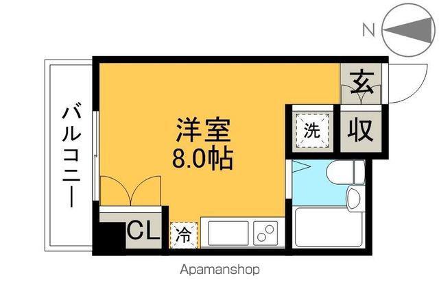 エトワール愛宕Ⅱ(ワンルーム/3階)の間取り写真