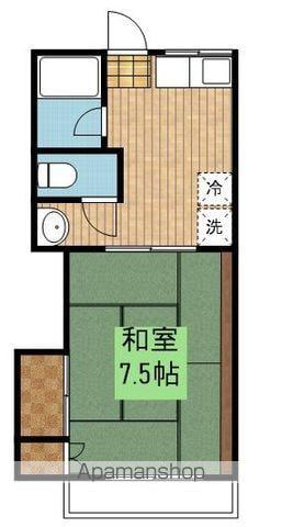 ハイツ八潮B(1K/2階)の間取り写真