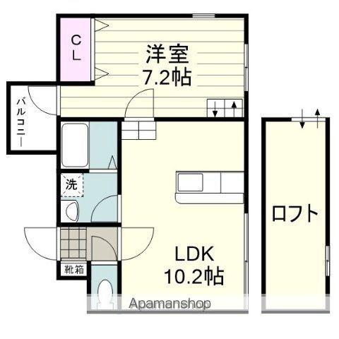 バーレイ(1LDK/4階)の間取り写真