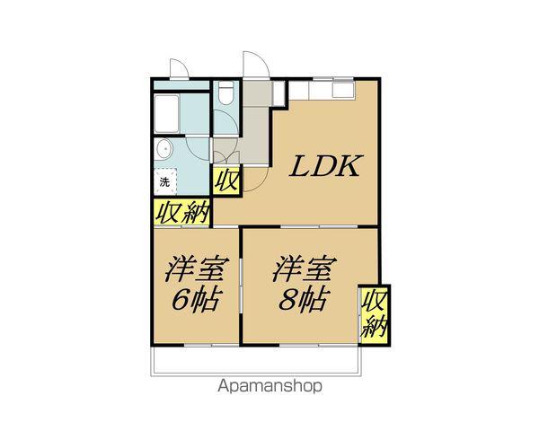 サニーハイツ(2DK/1階)の間取り写真