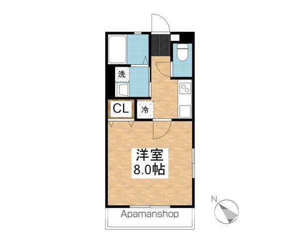 フローリアⅠ(1K/2階)の間取り写真