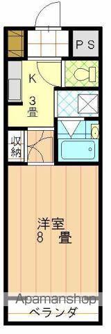エコール久米(1K/3階)の間取り写真