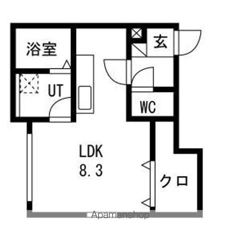 LA VIE EN ROSE(1K/2階)の間取り写真