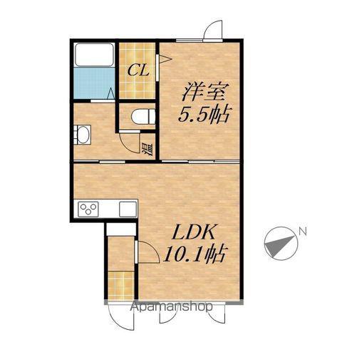 アルファーメゾンⅡ(1LDK/2階)の間取り写真