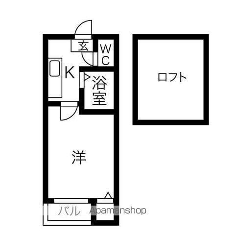 LOFT4千種(1K/1階)の間取り写真