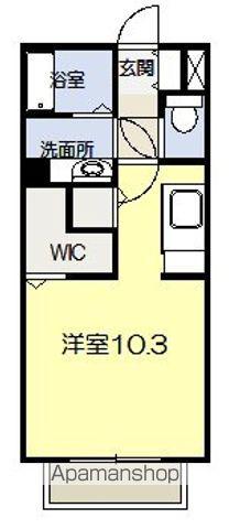 エガール(ワンルーム/2階)の間取り写真