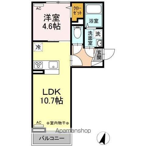 パークサイド大森(1LDK/2階)の間取り写真