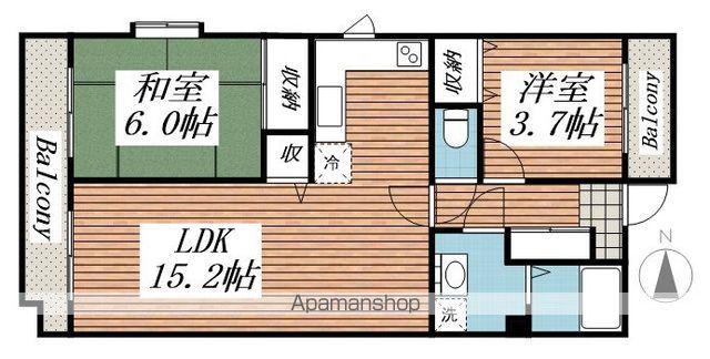 イーグル新小岩(2LDK/3階)の間取り写真