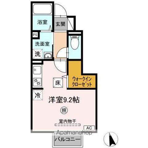 サンモール(ワンルーム/1階)の間取り写真