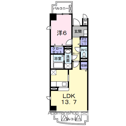 コーディアル さくら(1LDK/1階)の間取り写真