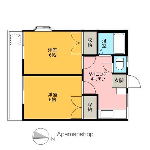 富士見台レジデンスS(2DK/2階)の間取り写真