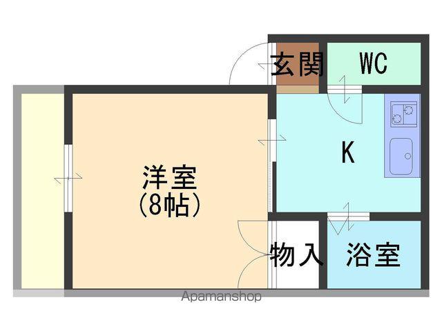 シティハウス永遠(1K/1階)の間取り写真