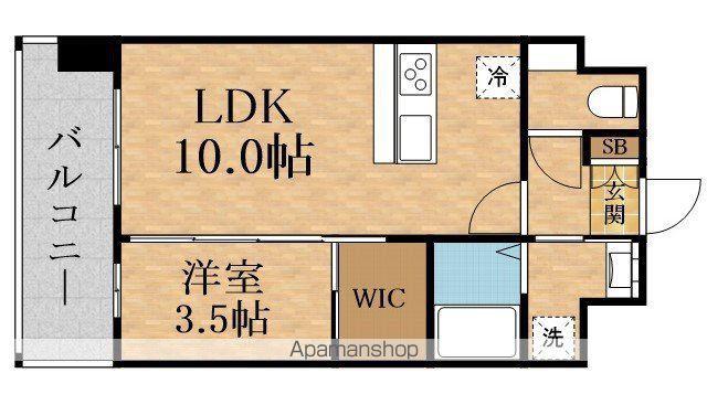 ALIVISMIKUNIHONMACHI(1LDK/3階)の間取り写真