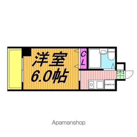 ポルタキアーラ(1K/4階)の間取り写真