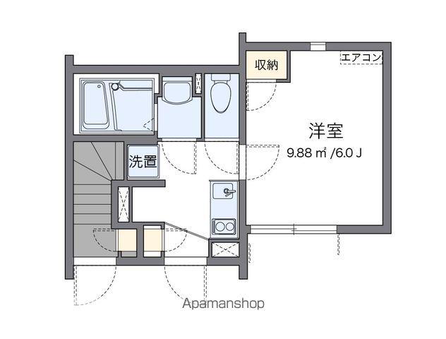 クレイノフィオーレ(1K/1階)の間取り写真