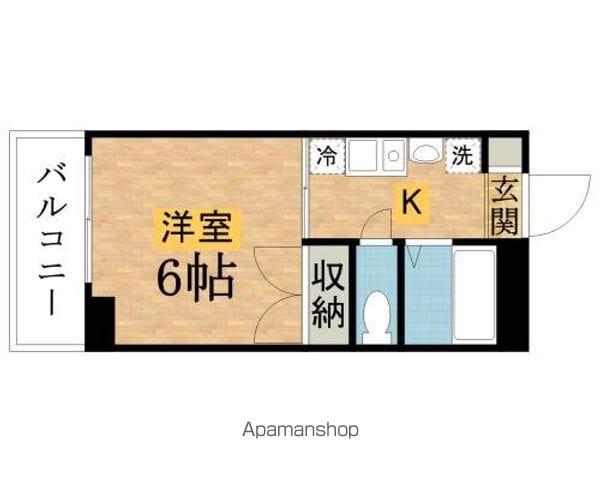 UNIVナガサワ(1K/4階)の間取り写真