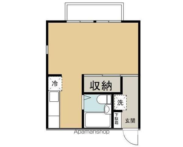 ワンハンドヒルズC棟(1K/2階)の間取り写真