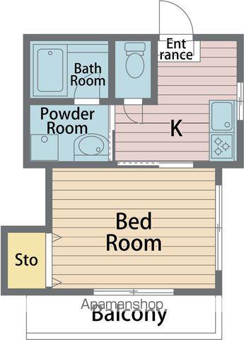 ロイヤルハウスⅡ(1DK/1階)の間取り写真