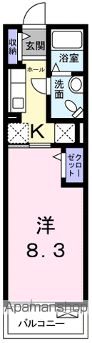 グレイス・エマ(1K/3階)の間取り写真